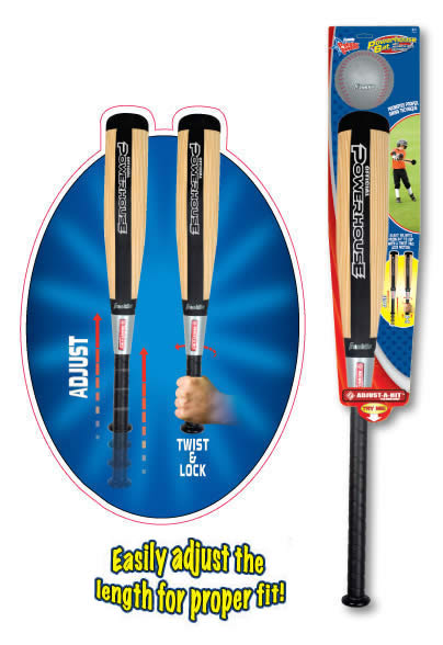 Powerhouse??(TM) Baseball Bat with ADJUST-A-HIT??(TM) Technology